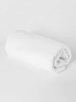 Полотенце махровое 70х130см LUCKY Зигзаг белый хлопок-100% 000000000001214728