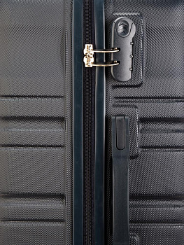 Чемодан на колесах S (36х22х55см) волна синий ABS 000000000001226520