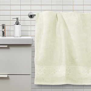 Полотенце для лица DE'NASTIA Талисман 50х90см молочный 100%Хлопок пл.451гр/м2 D000105 000000000001177459