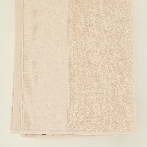 Полотенце махровое 60х100см LUCKY бордюр розы персиковое 100% хлопок 000000000001208942