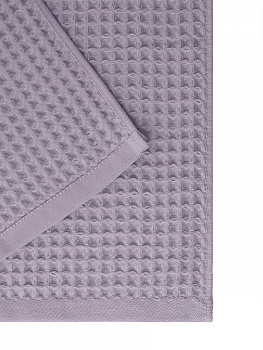 Полотенце вафельное 70x140см DE'NASTIA для бани/сауны 300гр лавандовый хлопок 000000000001228555