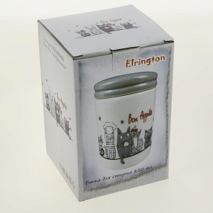 Банка для сыпучих продуктов 850мл ELRINGTON КОТЫ-ПОВАРЯТА с крышкой ПУ керамика 000000000001206063