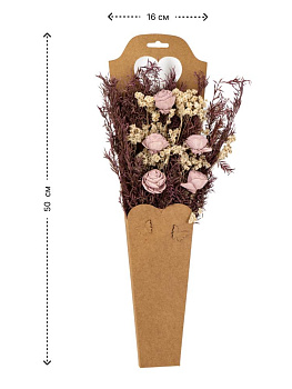 Сухоцветы 16x6x50см DE'NASTIA Букет коробка микс цветов 000000000001228205