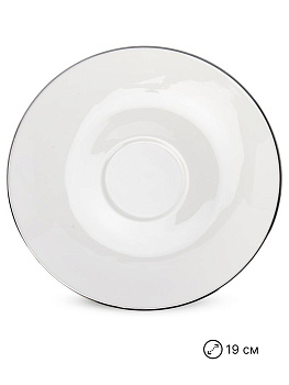 Набор чайный 8 предметов Классик с серебром подарочная упаковка фарфор 000000000001228341