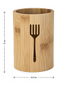 Подставка для столовых приборов 9,5х9,5х12см бамбук 000000000001227950