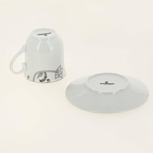 Набор кофейный фарфор 12шт (6 чашек 90мл + 6 блюдец) подарочная упаковка Аврора Алия Guterwahl 113-19038 000000000001200593