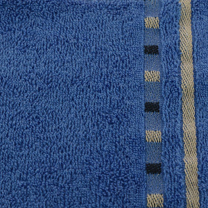 Полотенце махровое 70*140 Чекерс синий пр-ва Азербайджан, гладкокрашеные с контрастным бордюром, 100% хлопок, кольцевая пряжа. 10853 000000000001196784