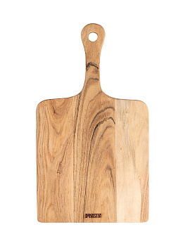 Доска разделочная 45x25x1,5см DE'NASTIA вытянутая ручка акация 000000000001221812