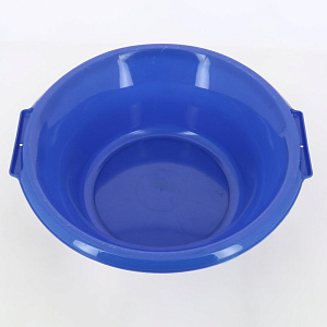 Таз 10л ШЕФ ПОЛИМЕР круглый с ручками. Прочный. При нагрузках не деформируется. Пригоден для пищевых продуктов. Синий. Полипропилен 000000000001209412