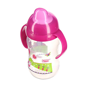 Поильник-Непроливайка с твердым носиком Веселые животные Lubby, от 6 месяцев, 250мл 000000000001135464