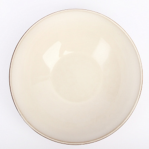 Салатник 25см кремовый глазурованная керамика 000000000001213898