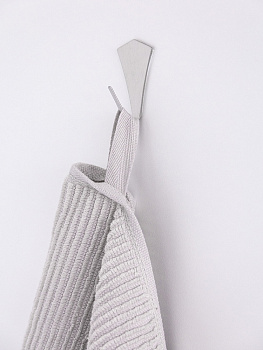 Набор крючков на липучке 4шт 3x4см DE'NASTIA серый нержавеющая сталь 000000000001212663