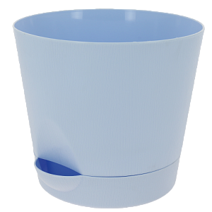 Горшок для цветов 3,6л FORA с поддоном голубой пластик 000000000001187370