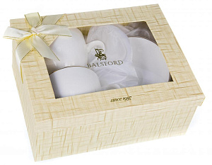 Набор чайный фарфор 4шт 2 чашки 235мл + 2 блюдца квадратная подарочная упаковка ШЁЛК Balsford 101-01020 000000000001193963