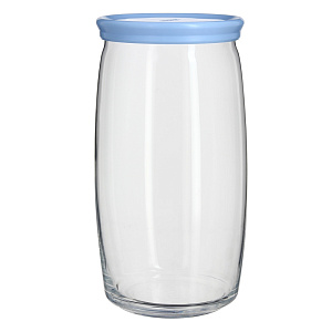 CESNI Банка для сыпучих продуктов 1,5л PASABAHCE Blue стекло/пластик 43023Blue 000000000001057183