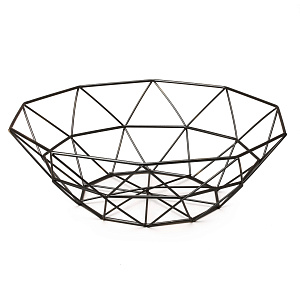 Ваза для фруктов 26х8см черный железо 000000000001217897