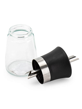 Сахарница 6х15см 200мл стекло/нержавеющая сталь 000000000001228453