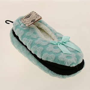 Туфли домашние (тапки) цветочек бирюзовый р.38-40 100%пэ J000075(38-40) 000000000001192951