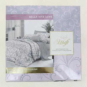 Комплект постельного белья дуэт ЭЛЬФ Белла Вита Люкс Аквилон простыня 220х240см пододеяльники2шт-143х215см наволочки2шт-70х70см бязь хлопок 100% 000000000001206605