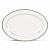 Блюдо овальное 30см Анжелика с серебром фарфор 000000000001219771