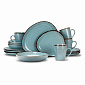 Набор посуды 16 предметов ROSEMARY (обеденная 26,5см-4шт, десертная 20см-4шт, салатник 20см-4шт, кружка 400мл-4шт) керамика