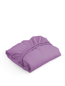 Проcтыня натяжная DE'NASTIA сатин 200x200+25см 100%Хлопок сирень C010767 000000000001192995