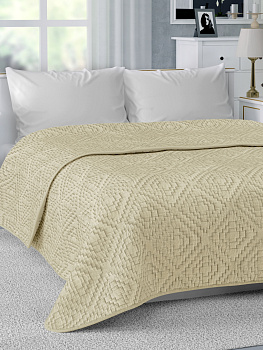 Покрывало DE'NASTIA Пиксель двухст. 200х240см 100%Полиэстер золотой U000144 000000000001198838