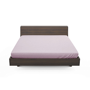 Простыня на резинке 160х200х25см LUCKY розово-лиловый поплин хлопок 100% 000000000001221072