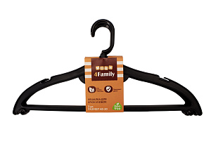 Набор вешалок 3шт р.48-50 ПОЛИМЕРБЫТ для брюки и юбок пластик 000000000001020680