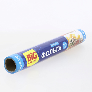 Фольга пищевая 0,31х10м 10мкм BIG CITY алюминий 000000000001214130