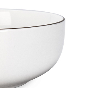 Тарелка суповая 20,6см 1,1л DE'NASTIA GOLD MOOD белый с золотой каймой фарфор 000000000001226188