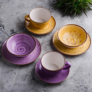 Набор столовой посуды 8 предметов TULU PORSELEN Lavender/Lemon фарфор 000000000001212345