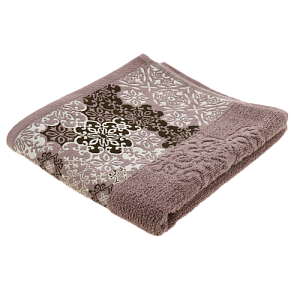 Полотенце 50х90см Dina Me бордюр мозайка темно-розовое 100% хлопок 000000000001208699