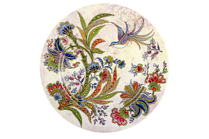 Тарелка обеденная 24см КОРАЛЛ Bright Ornamental фарфор 000000000001218885