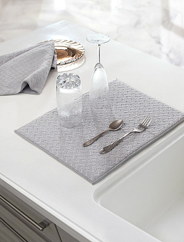 Коврик для сушки посуды 30x40см LUCKY Миссони серый жаккард микрофибра/полиэстер 000000000001198057