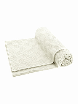 Простыня махровая 150x200см DE'NASTIA молочный жаккард хопок 000000000001185657