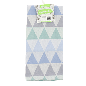 Полотенце кухонное 40х60см ВОТЕКС Регата бирюзовое/голубое 100% хлопок 000000000001206865