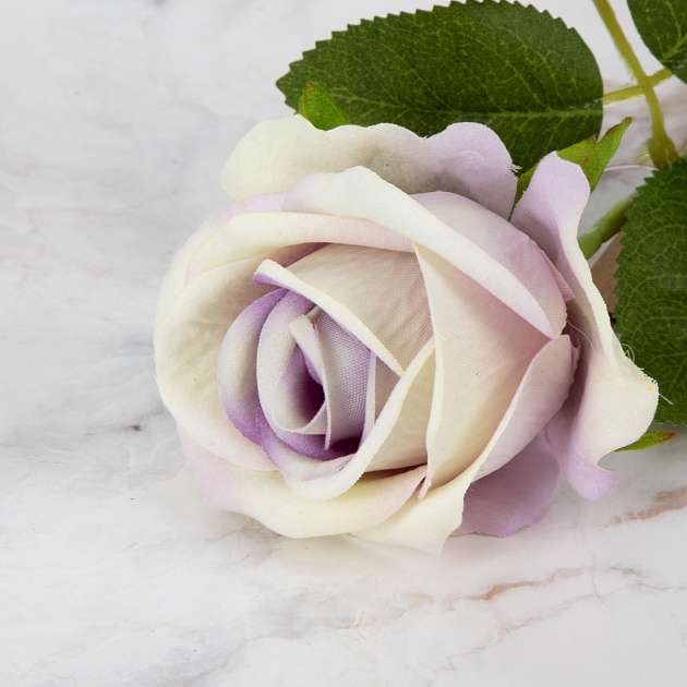 Цветок искусственный Роза 51см пыльно-сиреневая 000000000001218345