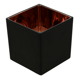 Подсвечник декоративный "Square" стекло 10х10см черный/золото R011265 000000000001200383