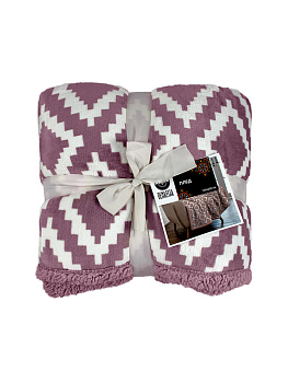 Плед DE'NASTIA с шерпой 150х200см 100%Полиэстер лиловый T040087 000000000001188661