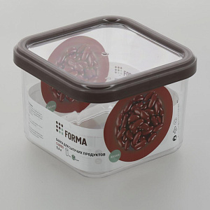 БАНКА ДЛЯ СЫПУЧИХ ПРОДУКТОВ 0,6л 11x11x8,5см КВАДРАТНАЯ CUBBO, ПЛАСТИК, 432660299 000000000001199623