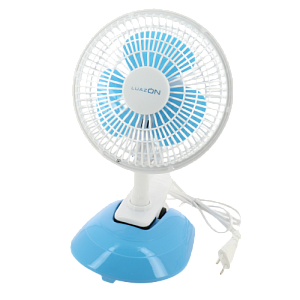 Вентилятор LUAZON HOME LOF-04 настольный 15Вт 15см 2режима бело-голубой 4021009 000000000001205704