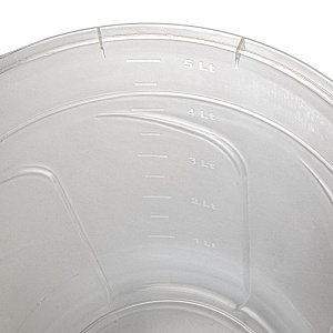 Ведро пищевое 5л 22х22х21см с крышкой прозрачный пластик 000000000001226448