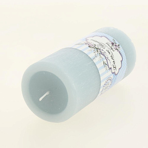 Свеча пеньковая 150х70мм Дольче Вита голубая 000000000001209287