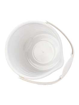 Ведро 10л без крышки со сливным носиком белый полиэтилен 000000000001227331