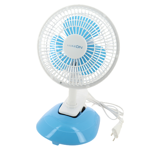 Вентилятор LUAZON HOME LOF-04 настольный 15Вт 15см 2режима бело-голубой 4021009 000000000001205704