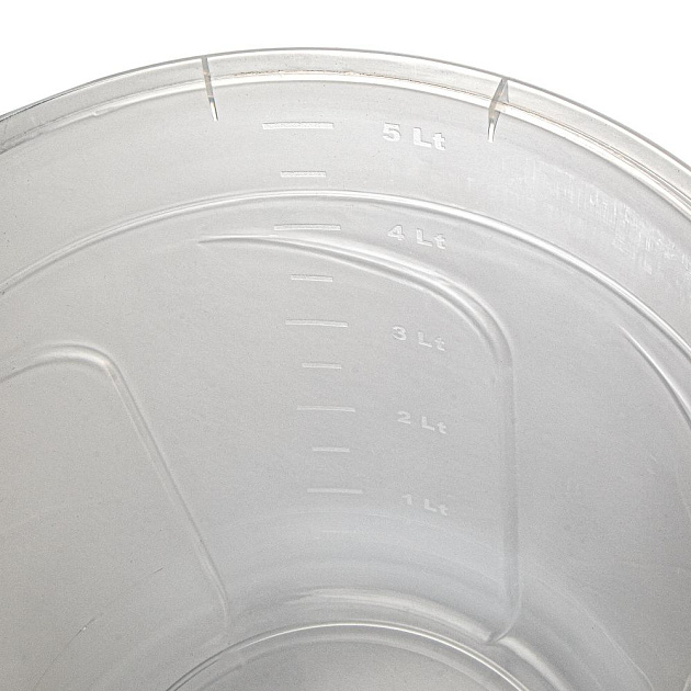 Ведро пищевое 5л 22х22х21см с крышкой прозрачный пластик 000000000001226448