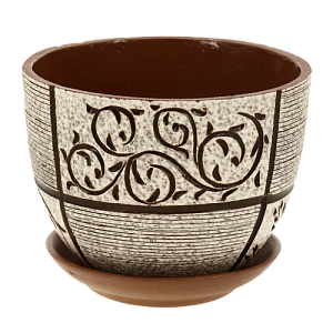 Горшок для цветов декоративный керамический Домино текстурный №3 2л ГК 7 000000000001200874