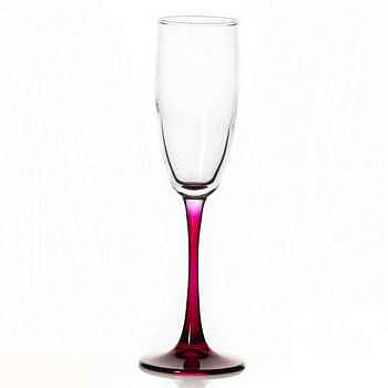 Фужер стекло для шампанского фуксия ножка190мл ENJOY PASABAHCE 44160FSL 000000000001199200