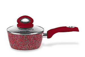 Ковш с антипригарным покрытием со стеклянной крышкой Raspberry, индукция, 1.2л 000000000001177983